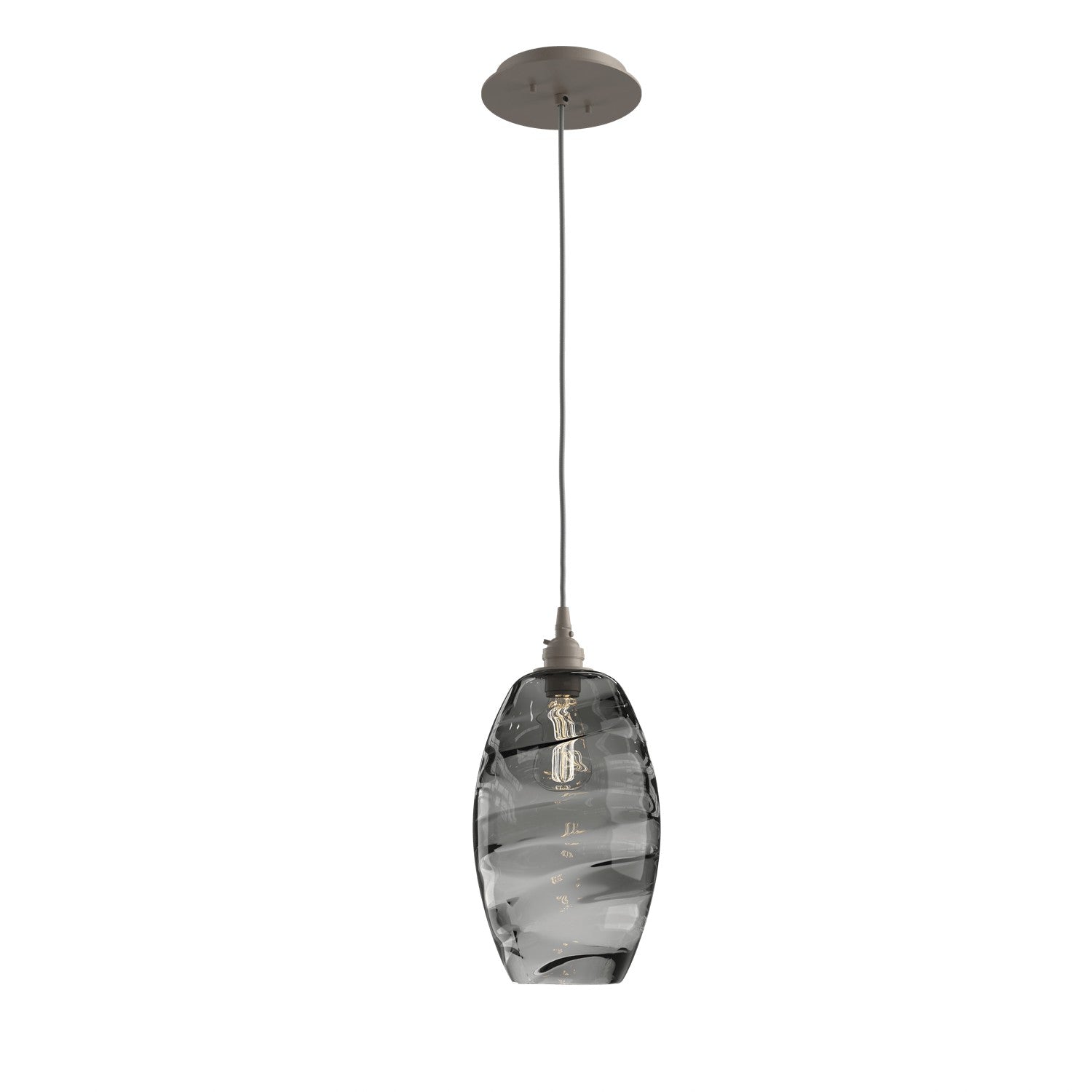 Hammerton Studio - LAB0035-01-BS-OS-C01-E2 - One Light Pendant - Ellisse - Beige Silver