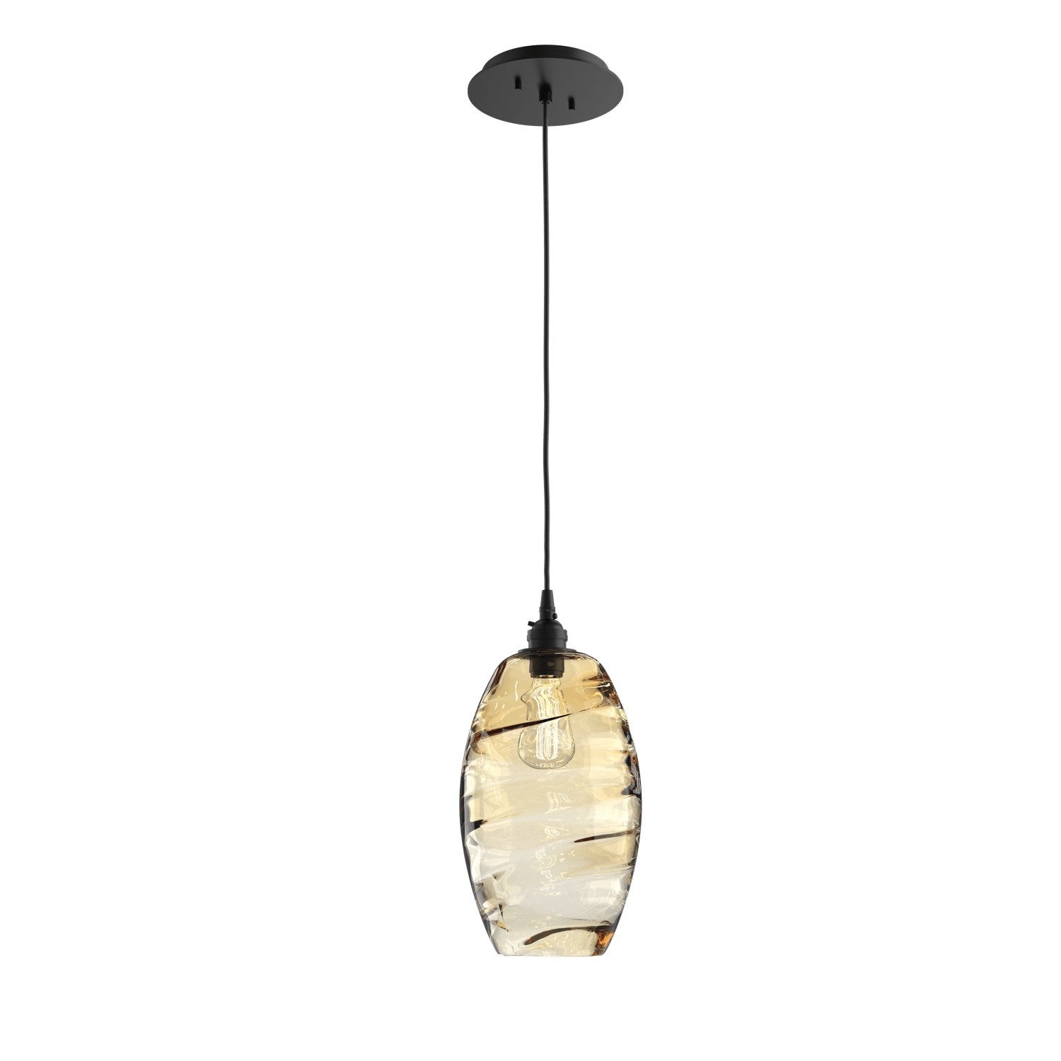 Hammerton Studio - LAB0035-01-MB-OA-C01-E2 - One Light Pendant - Ellisse - Matte Black