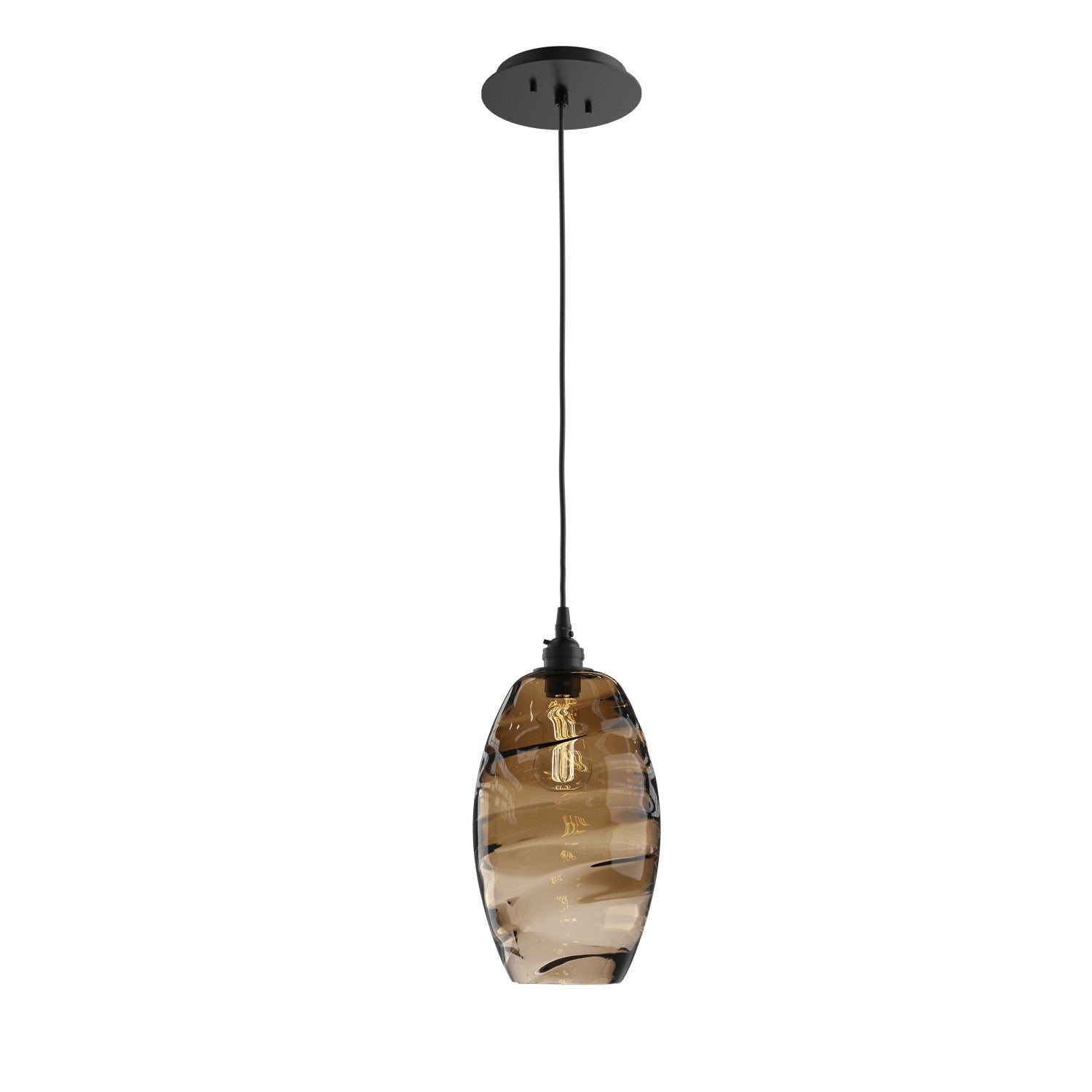 Hammerton Studio - LAB0035-01-MB-OB-C01-E2 - One Light Pendant - Ellisse - Matte Black