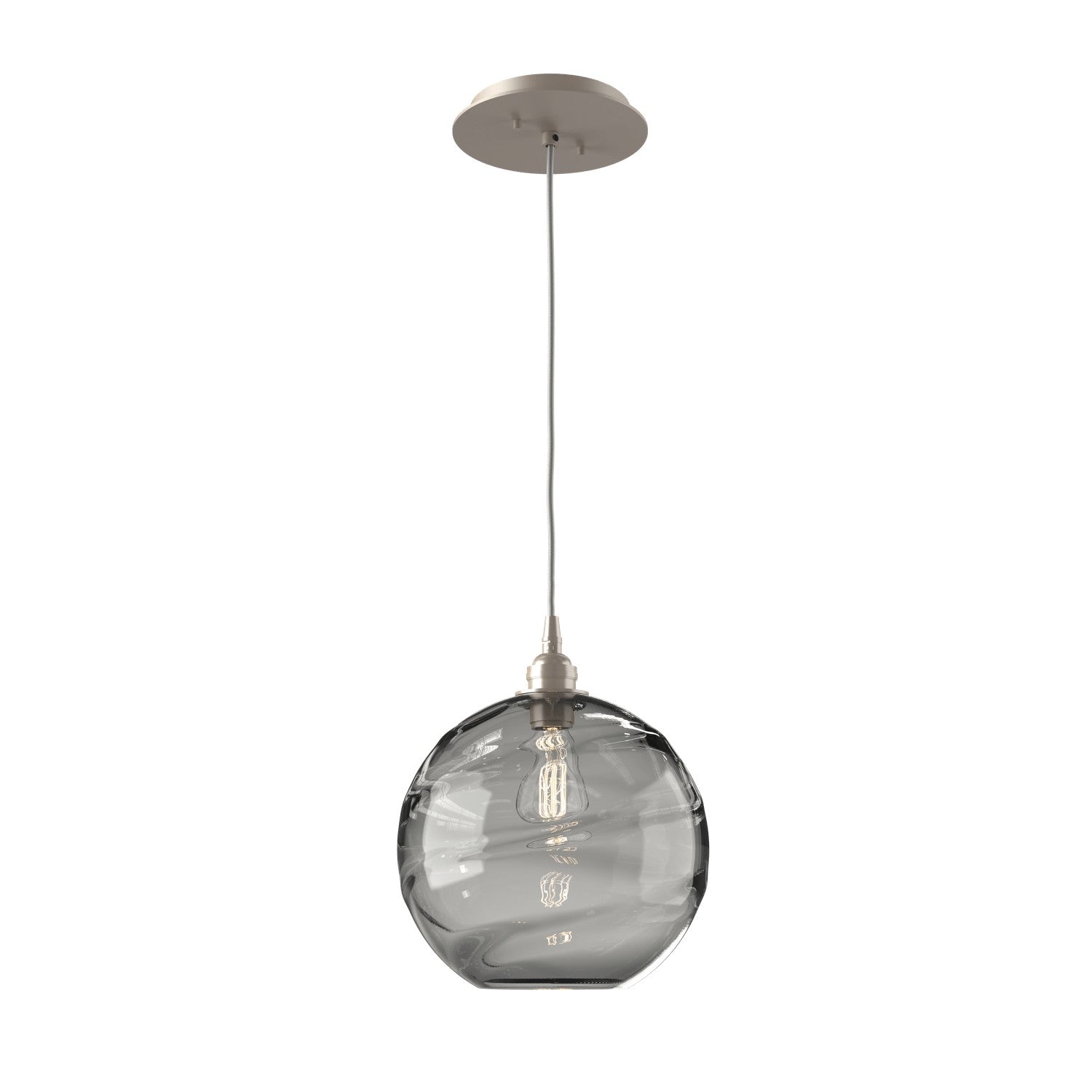 Hammerton Studio - LAB0047-01-BS-OS-C01-E2 - One Light Pendant - Optic Blown Glass - Beige Silver