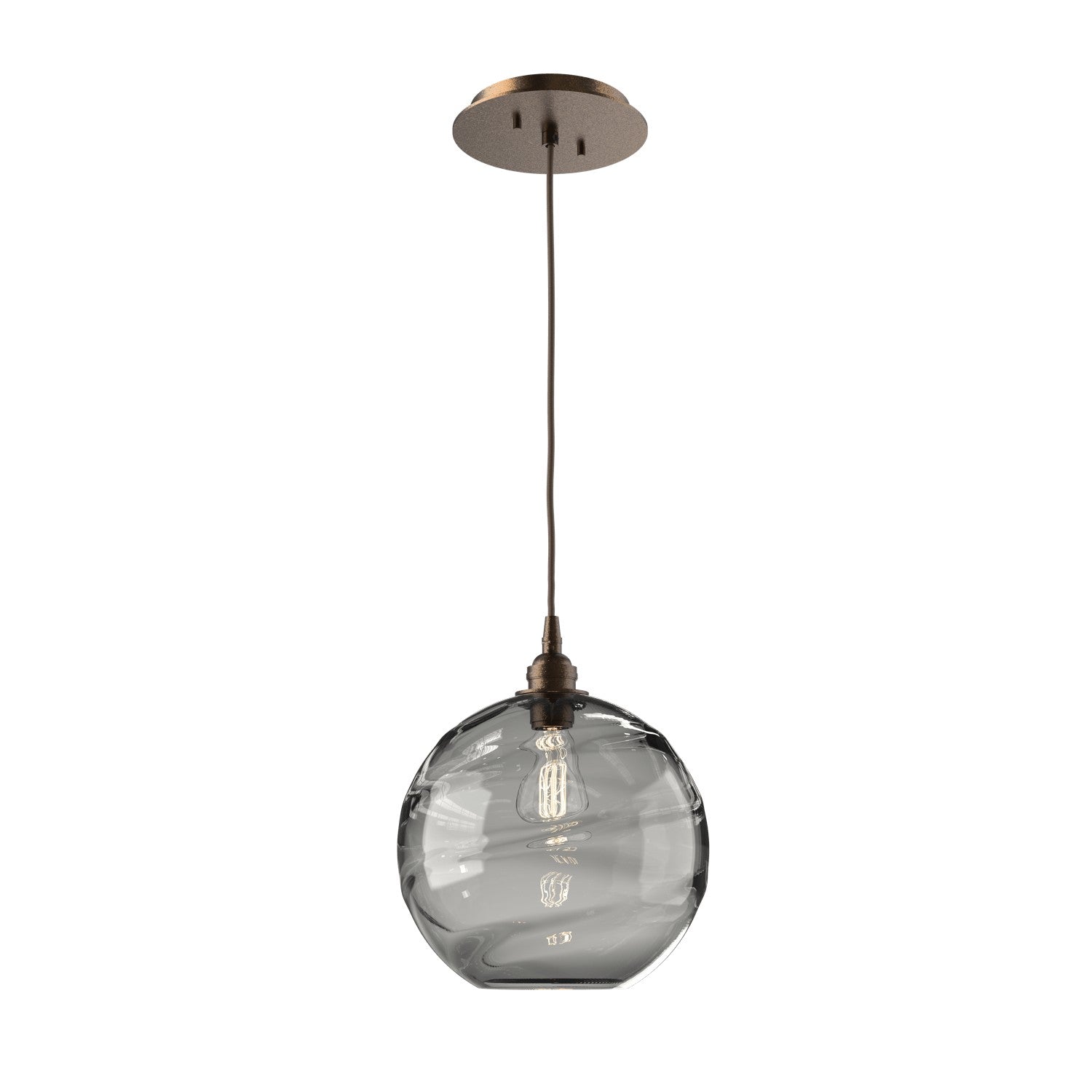 Hammerton Studio - LAB0047-01-FB-OS-C01-E2 - One Light Pendant - Optic Blown Glass - Flat Bronze