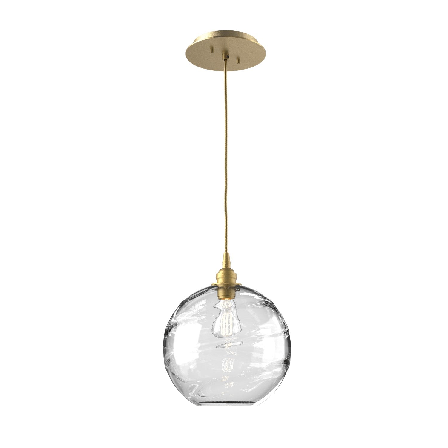 Hammerton Studio - LAB0047-01-GB-OC-C01-E2 - One Light Pendant - Optic Blown Glass - Gilded Brass