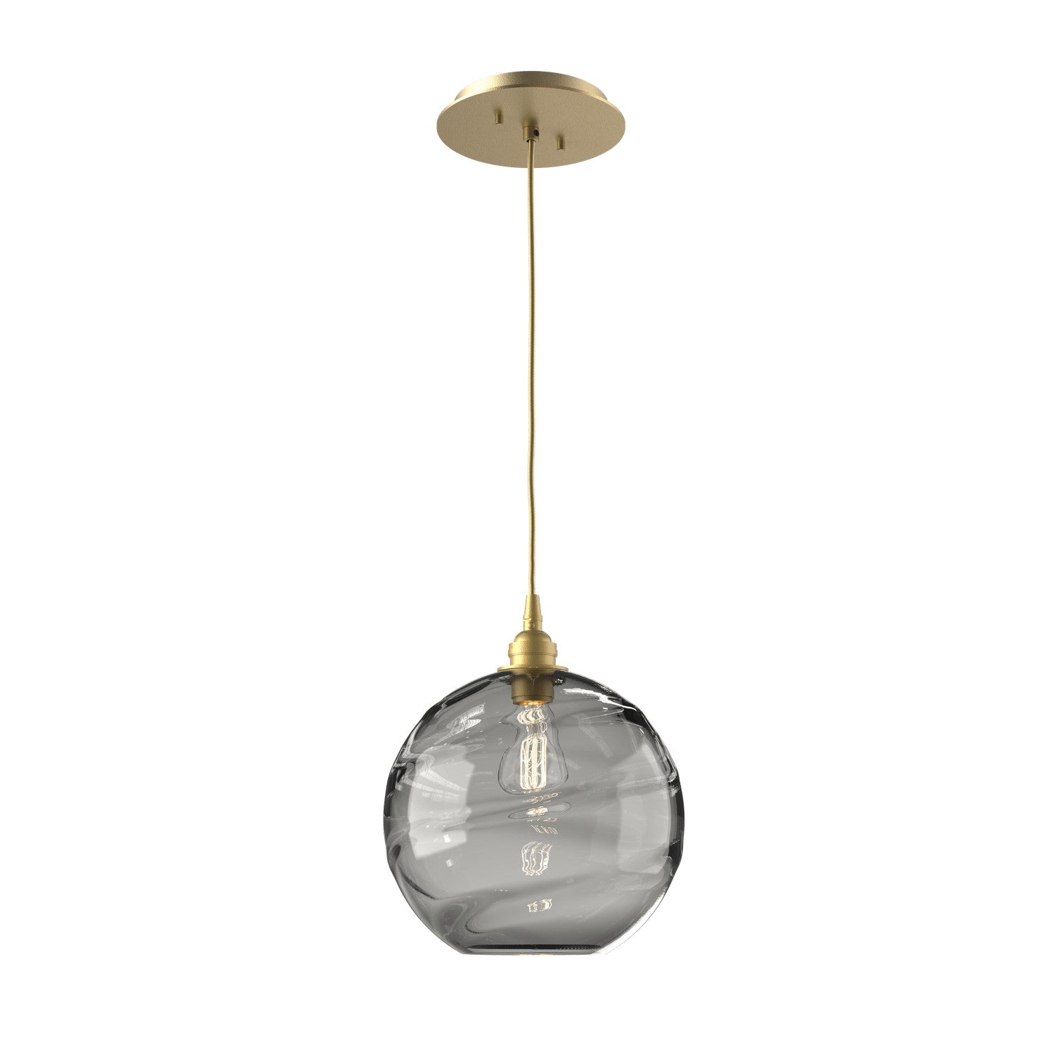 Hammerton Studio - LAB0047-01-GB-OS-C01-E2 - One Light Pendant - Optic Blown Glass - Gilded Brass