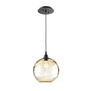 Hammerton Studio - LAB0047-01-MB-OA-C01-E2 - One Light Pendant - Optic Blown Glass - Matte Black