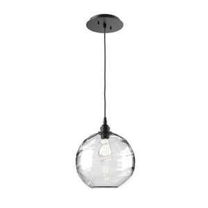 Hammerton Studio - LAB0047-01-MB-OC-C01-E2 - One Light Pendant - Optic Blown Glass - Matte Black