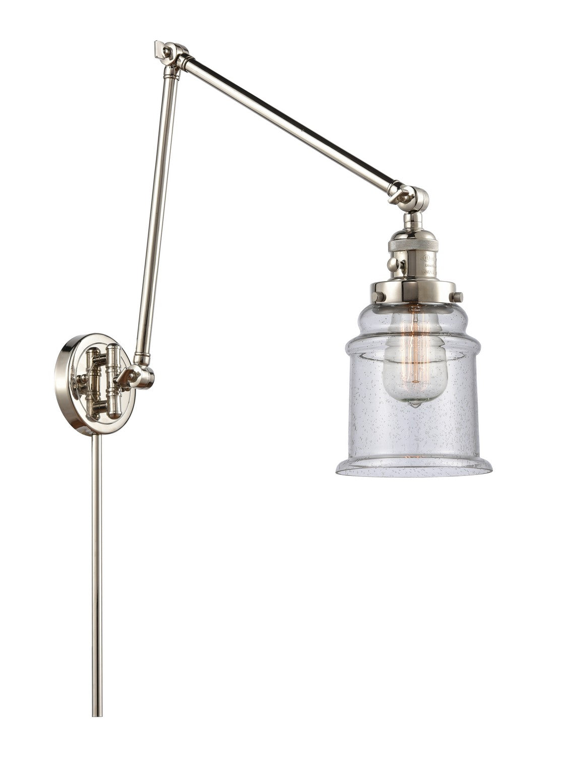 Innovations - 238-PN-G184-LED - LED Swing Arm Lamp - Franklin Restoration - Polished Nickel