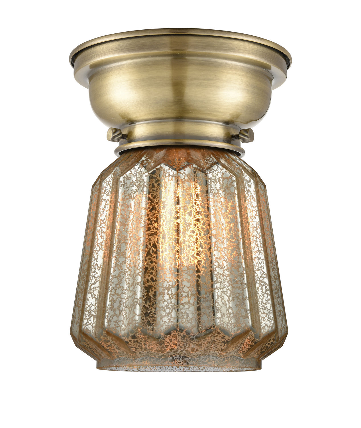 Innovations - 623-1F-AB-G146 - One Light Flush Mount - Franklin Restoration - Antique Brass