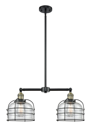 Innovations - 209-BAB-G74-CE - Two Light Island Pendant - Franklin Restoration - Black Antique Brass