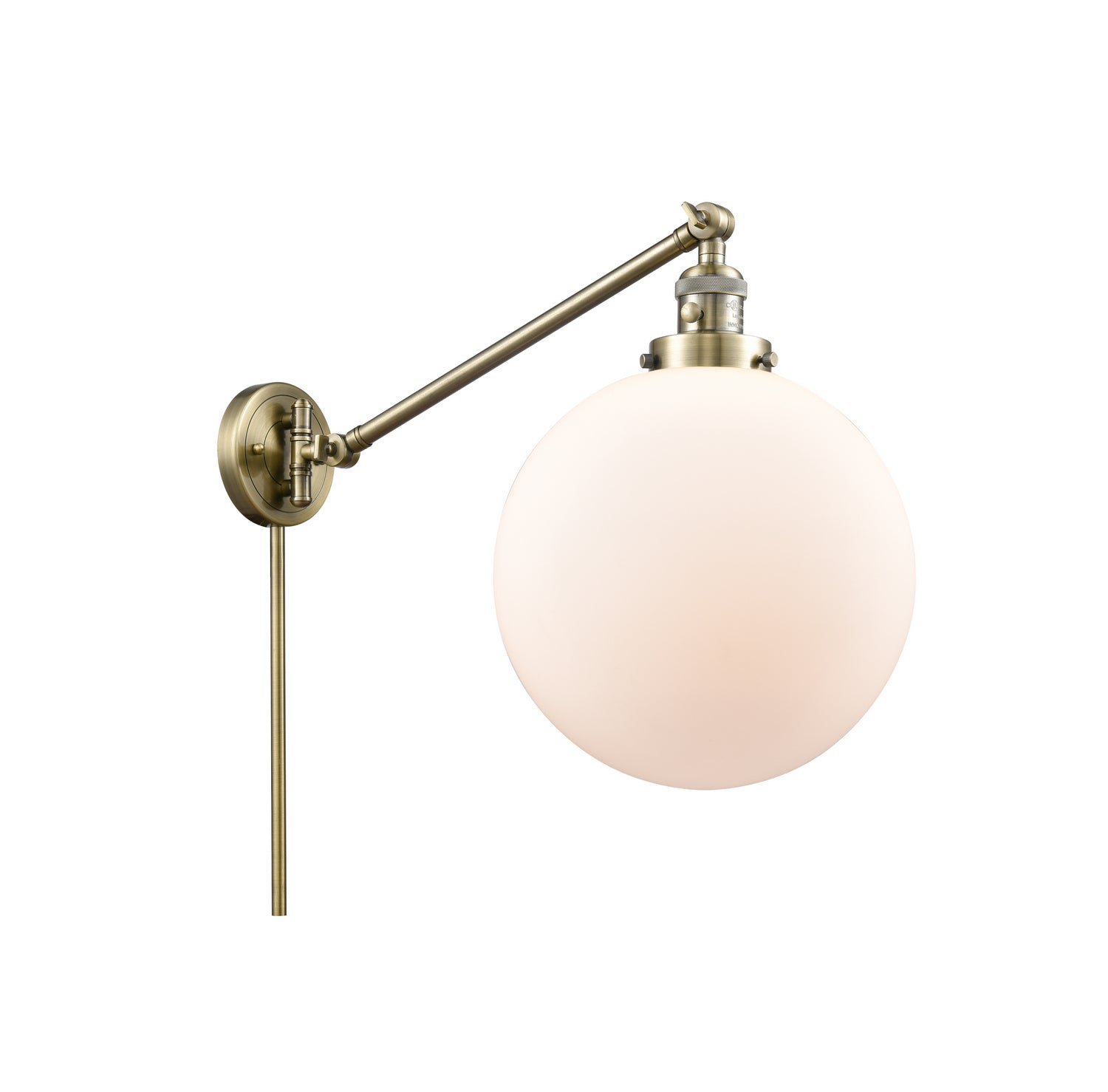 Innovations - 237-AB-G201-12 - One Light Swing Arm Lamp - Franklin Restoration - Antique Brass