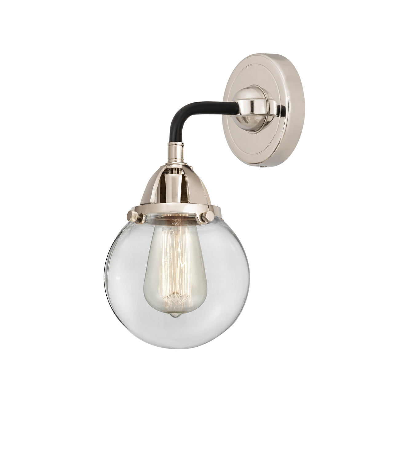 Innovations - 288-1W-BPN-G202-6 - One Light Wall Sconce - Nouveau 2 - Black Polished Nickel