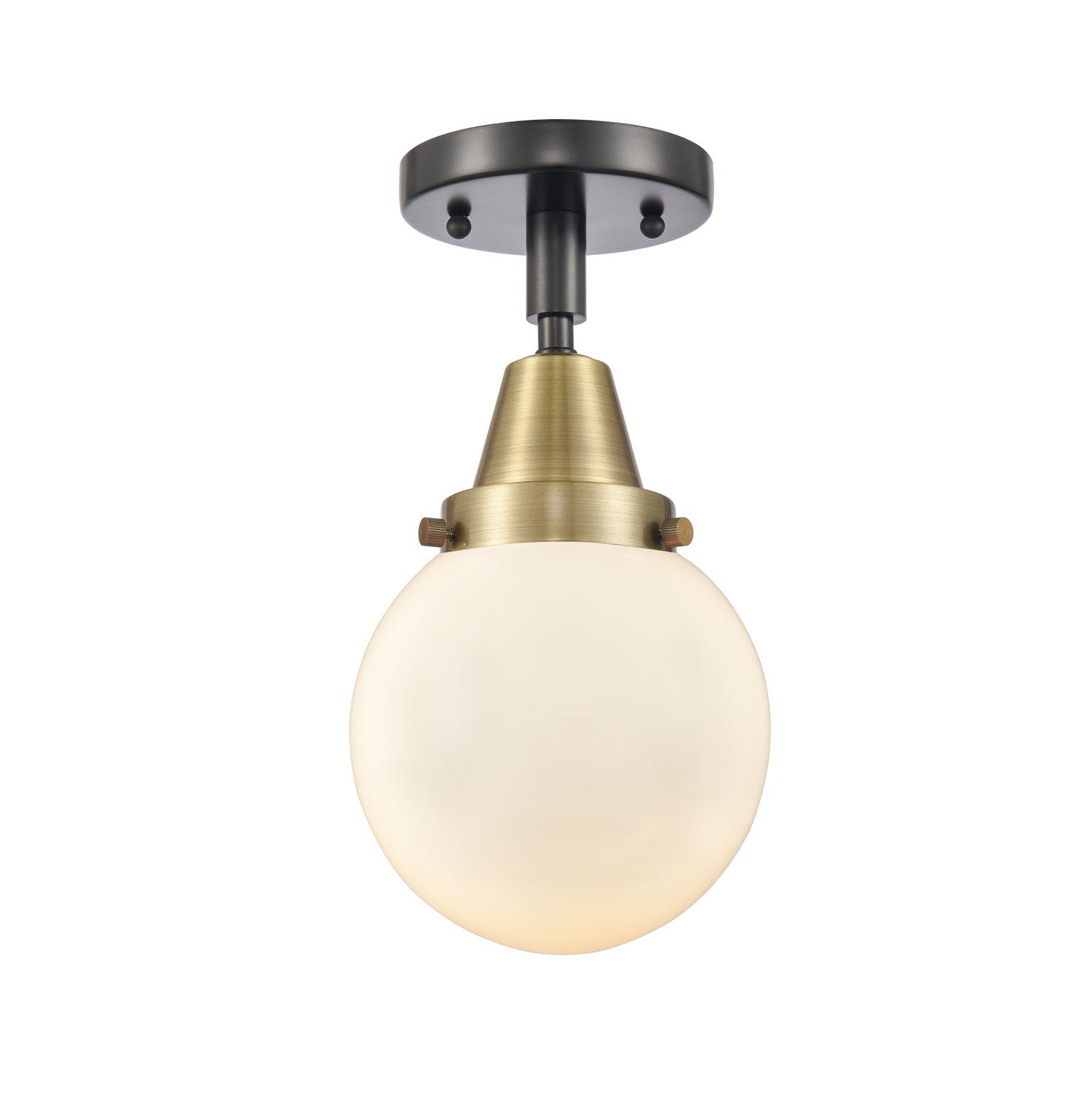 Innovations - 447-1C-BAB-G201-6 - One Light Flush Mount - Caden - Black Antique Brass