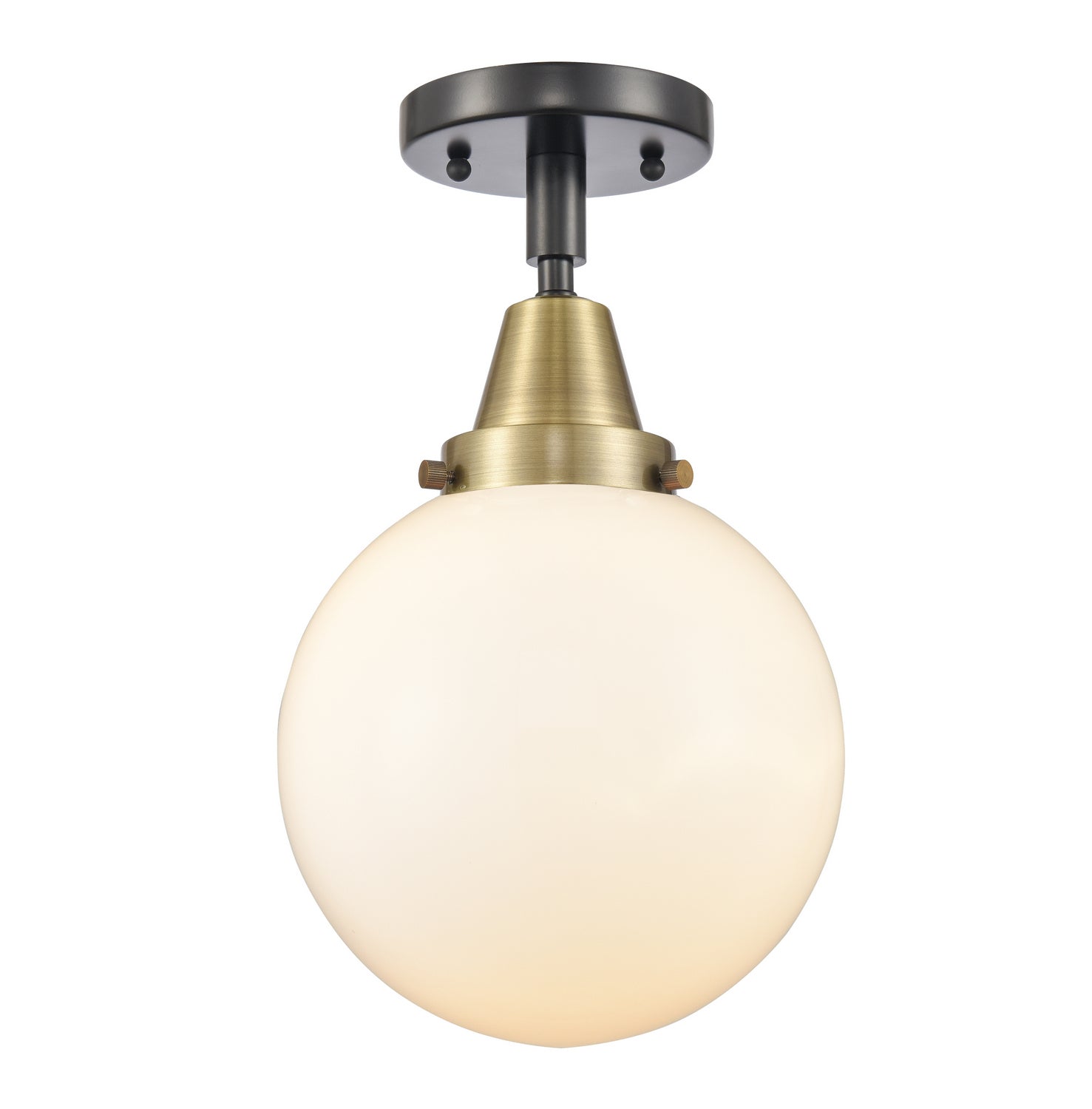 Innovations - 447-1C-BAB-G201-8 - One Light Flush Mount - Caden - Black Antique Brass