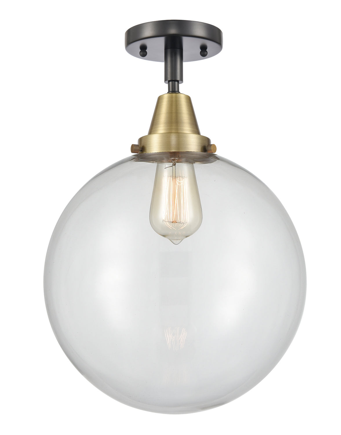 Innovations - 447-1C-BAB-G202-12 - One Light Flush Mount - Caden - Black Antique Brass