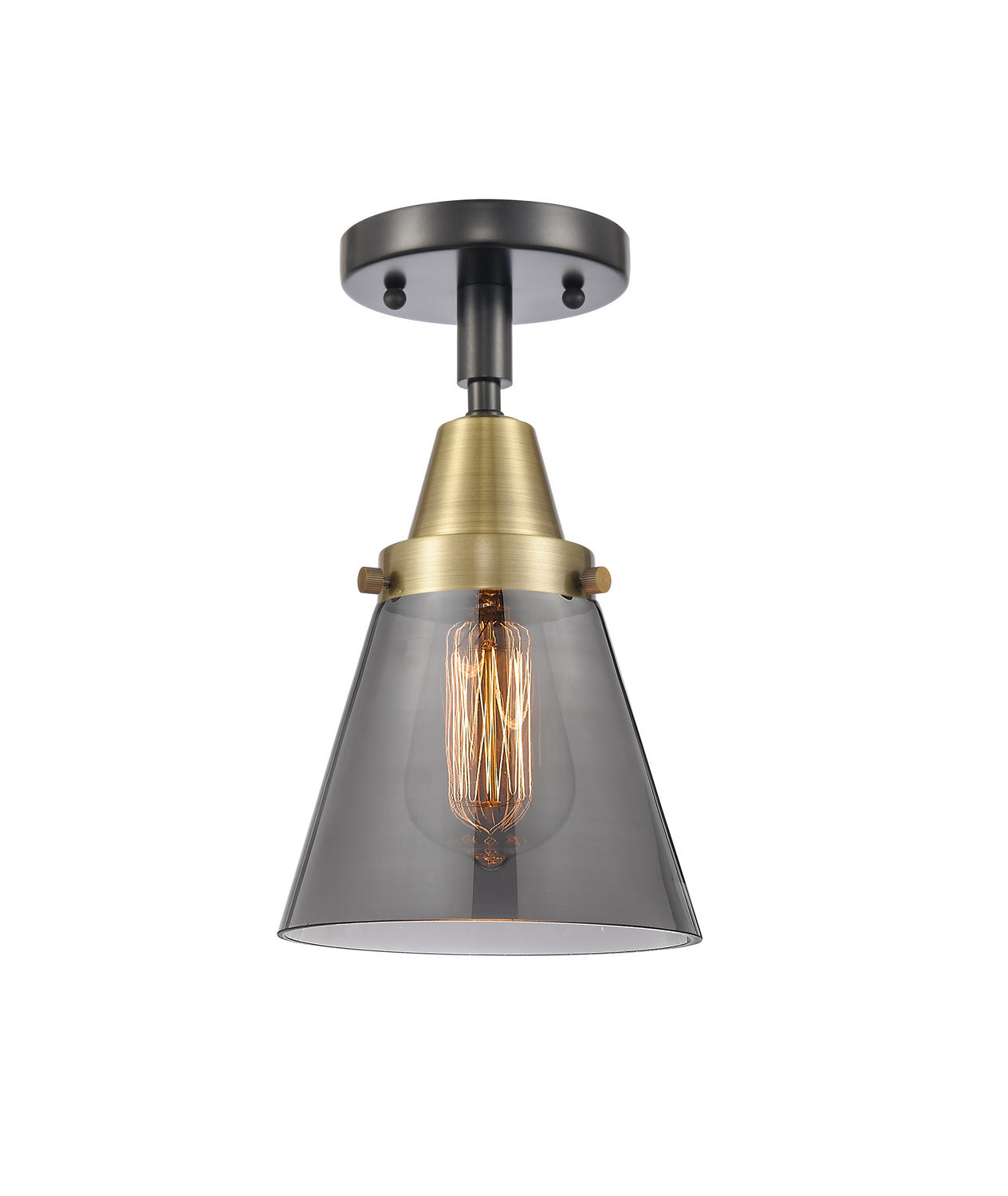 Innovations - 447-1C-BAB-G63 - One Light Flush Mount - Caden - Black Antique Brass