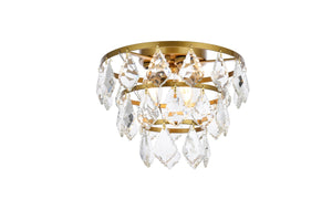 Elegant Lighting - 1101F10BR - Three Light Flush Mount - Ella - Brass