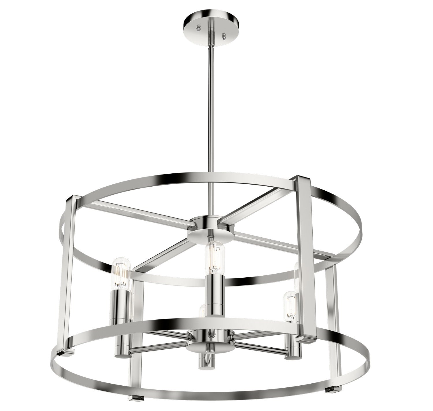 Hunter - 19000 - Six Light Chandelier - Astwood - Polished Nickel
