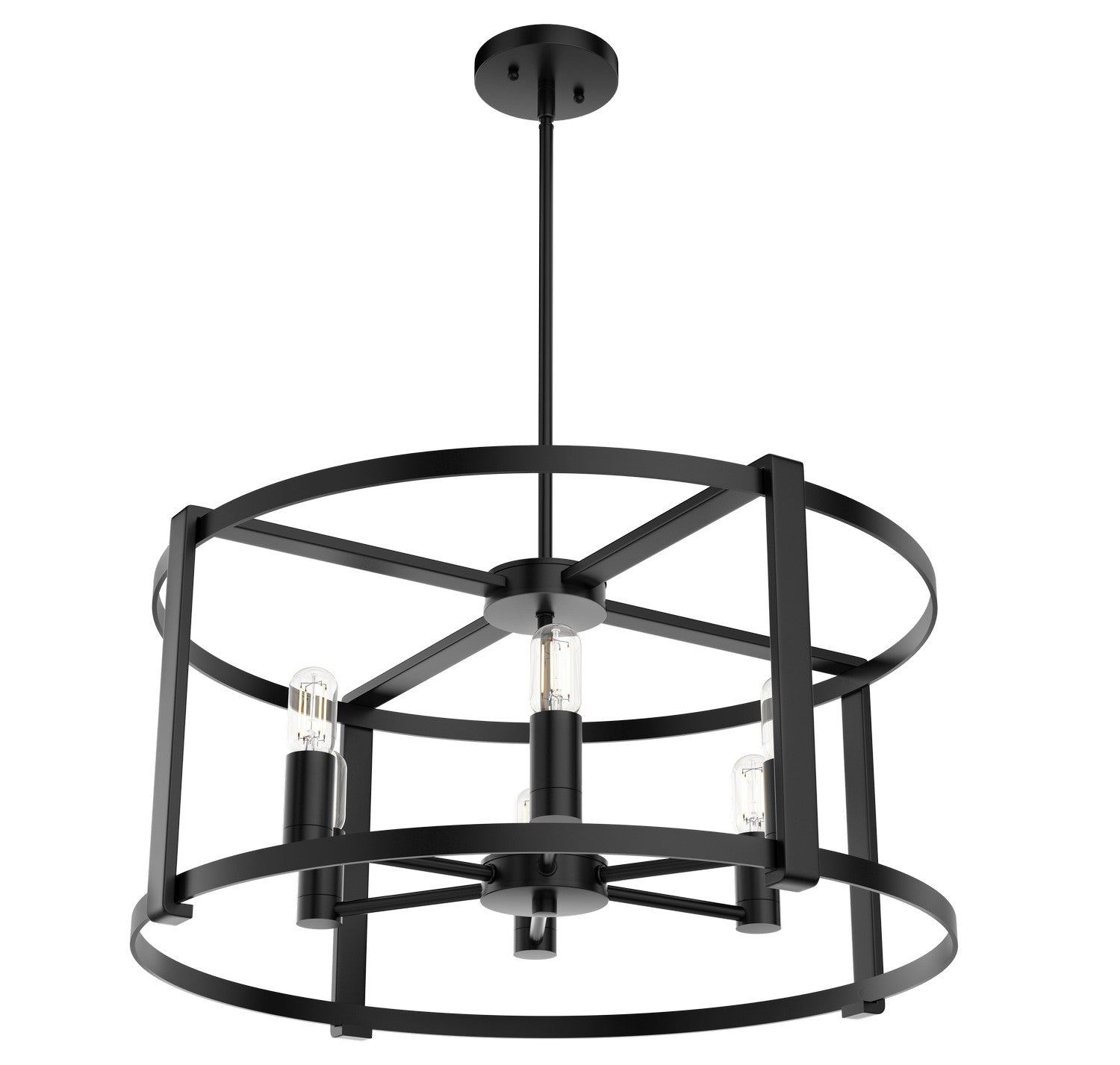 Hunter - 19001 - Six Light Chandelier - Astwood - Matte Black