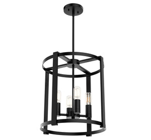 Hunter - 19003 - Four Light Chandelier - Astwood - Matte Black