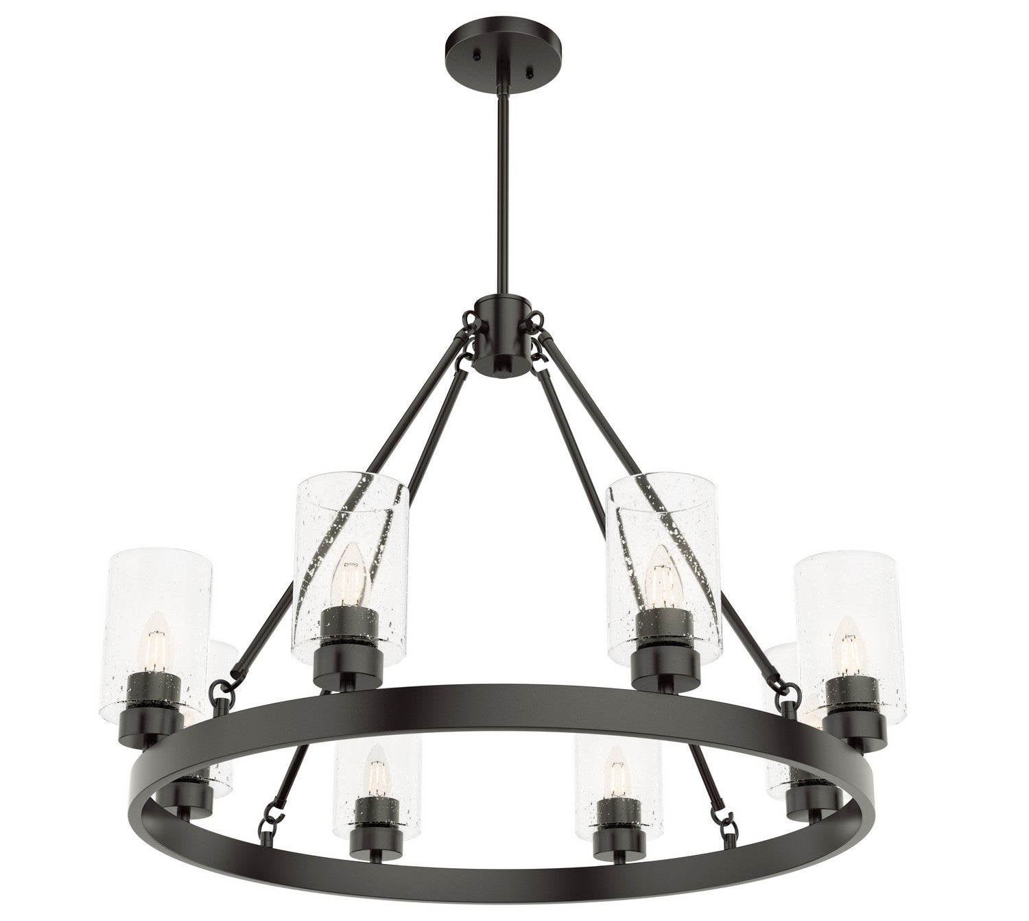 Hunter - 19011 - Eight Light Chandelier - Hartland - Noble Bronze