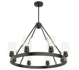 Hunter - 19011 - Eight Light Chandelier - Hartland - Noble Bronze