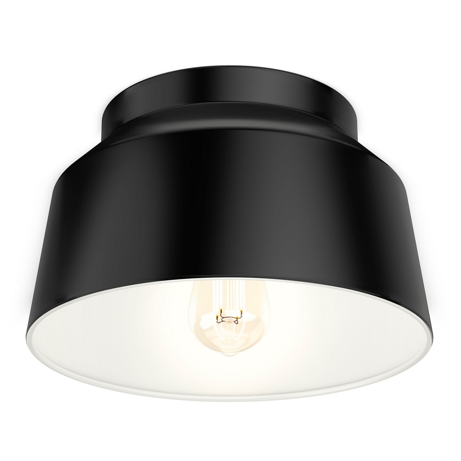 Hunter - 19023 - One Light Flush Mount - Cranbrook - Matte Black