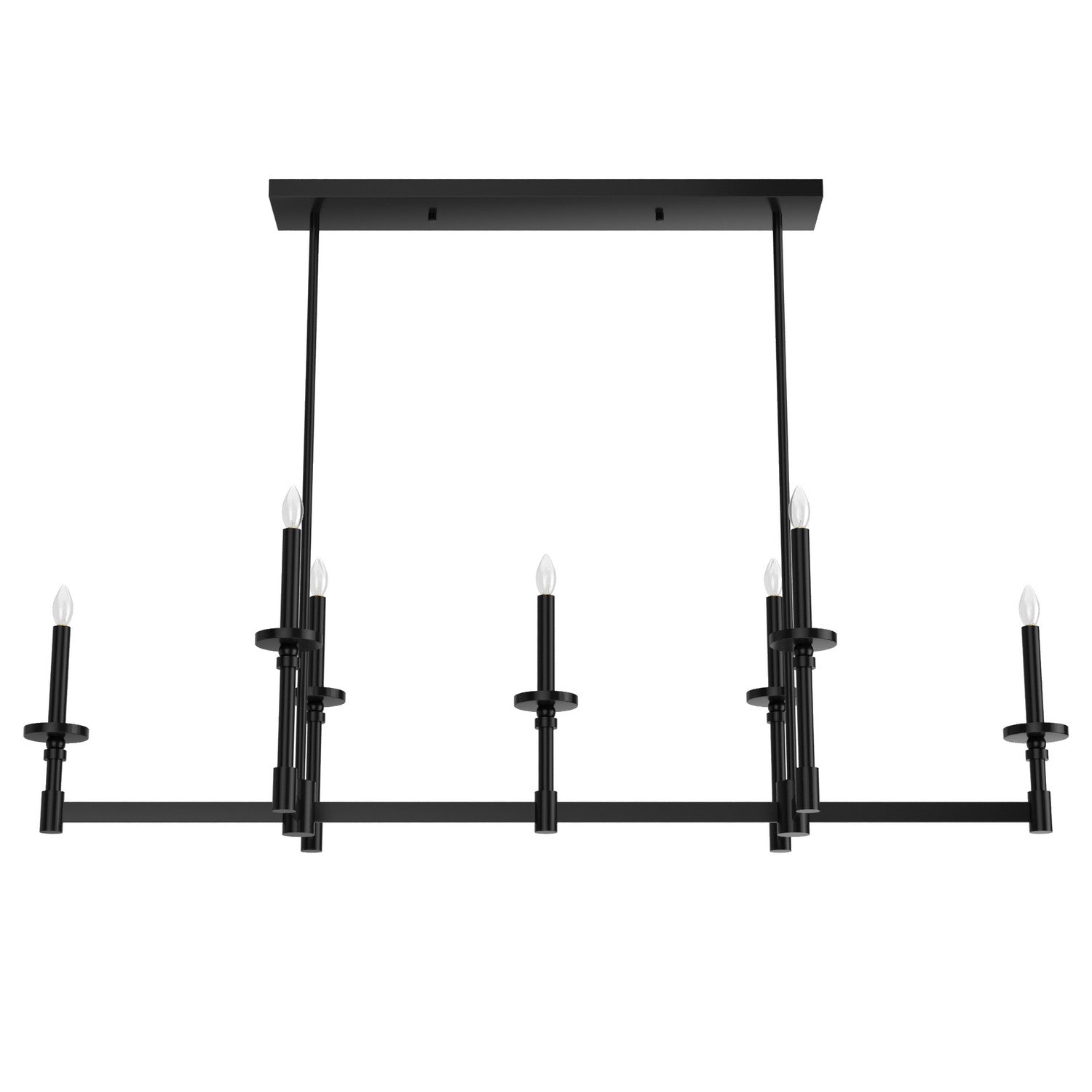 Hunter - 19056 - Seven Light Chandelier - Briargrove - Matte Black