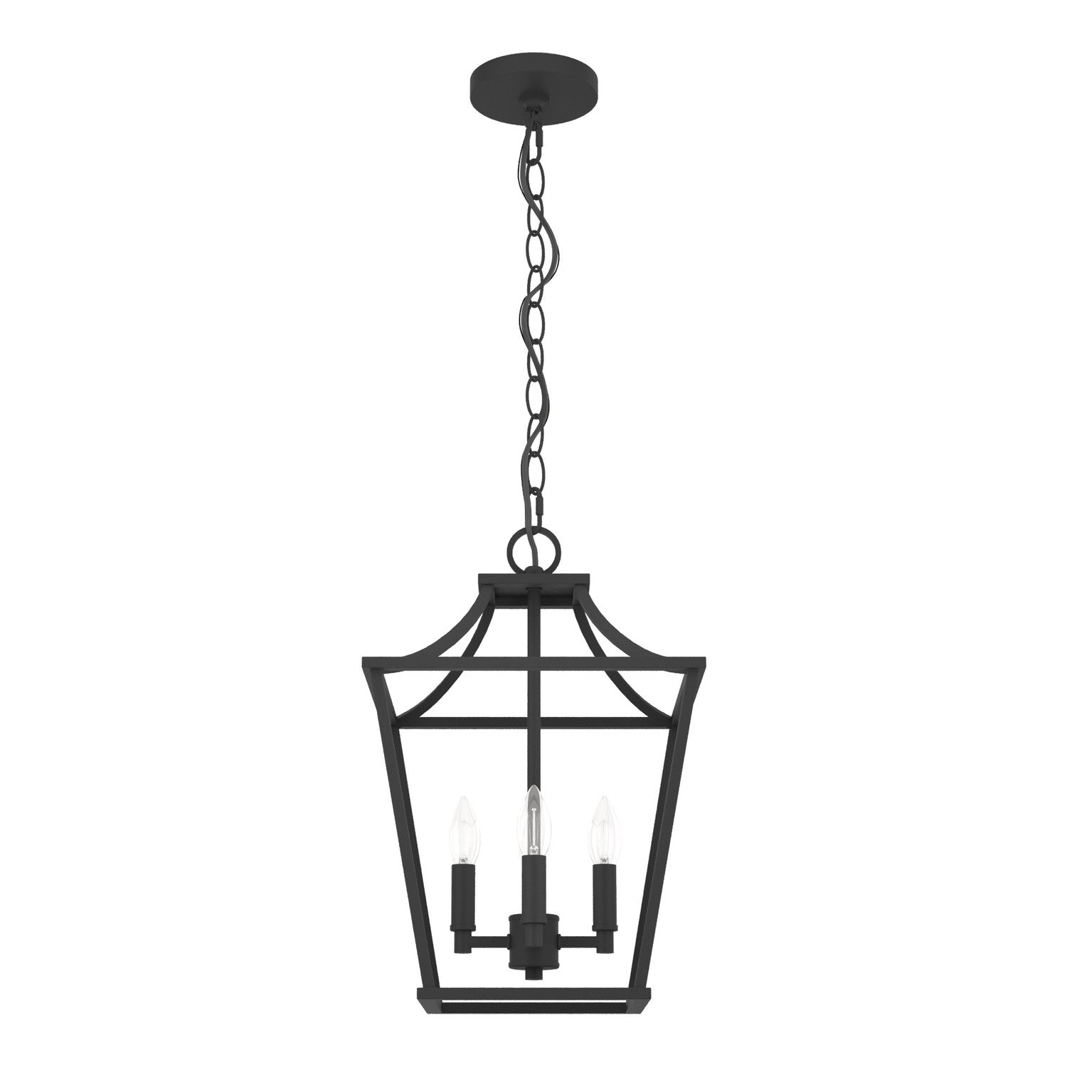 Hunter - 19065 - Four Light Pendant - Laurel Ridge - Natural Black Iron