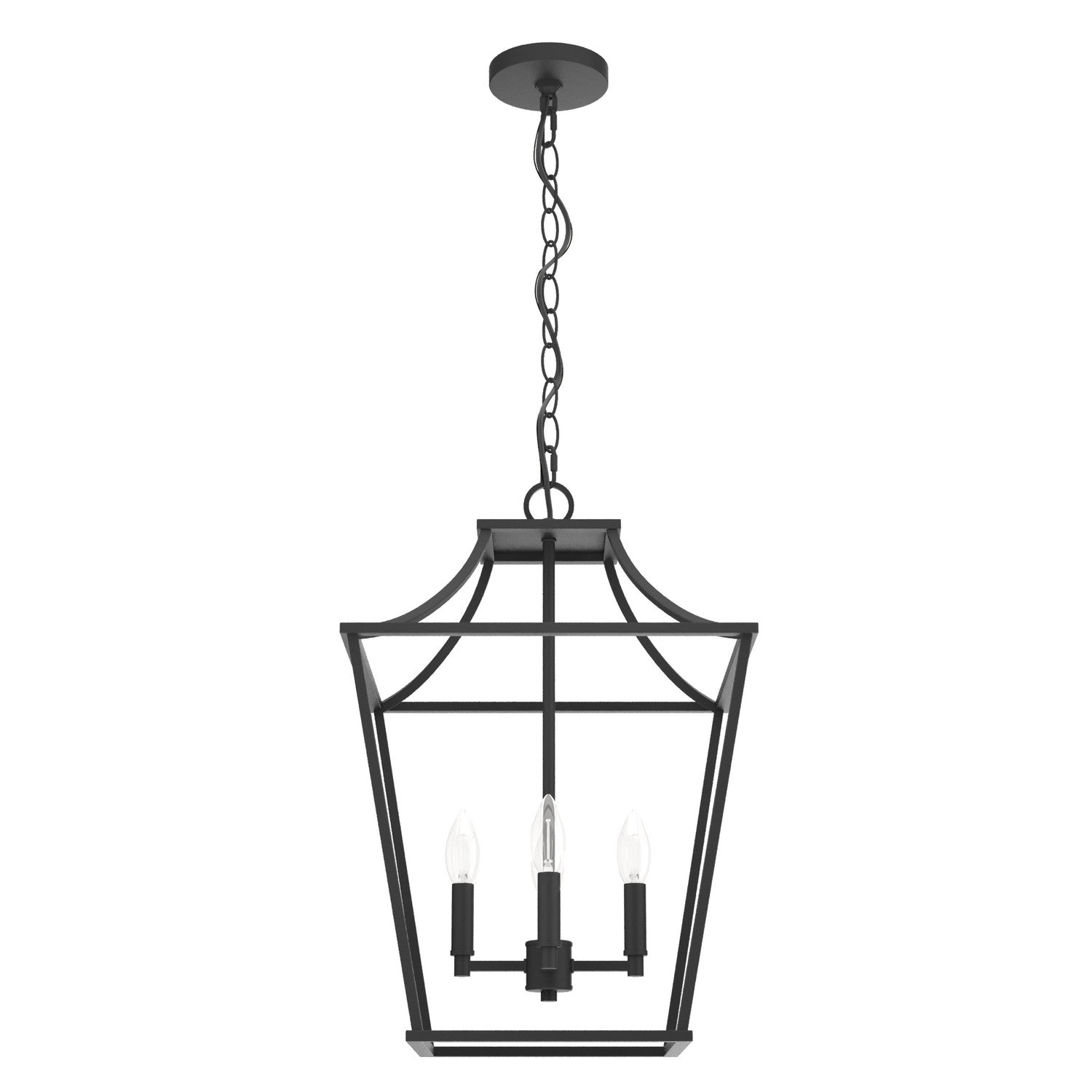 Hunter - 19068 - Four Light Pendant - Laurel Ridge - Natural Black Iron