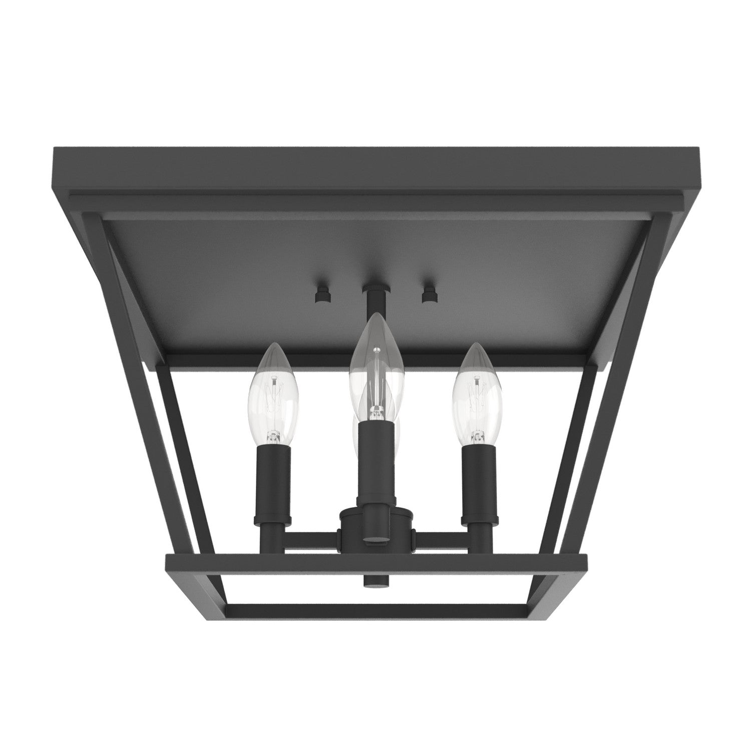 Hunter - 19074 - Four Light Flush Mount - Laurel Ridge - Natural Black Iron