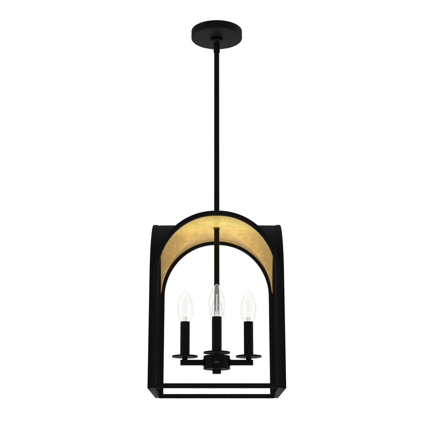 Hunter - 19080 - Four Light Pendant - Dukestown - Natural Black Iron