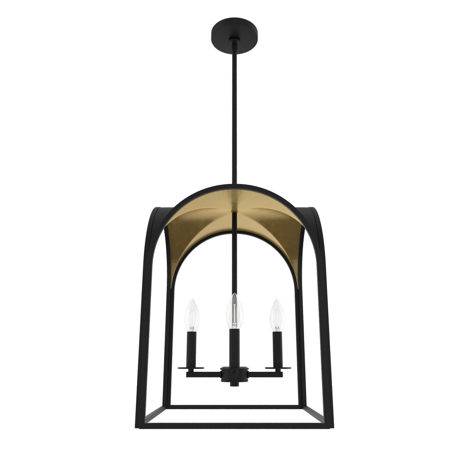 Hunter - 19082 - Four Light Pendant - Dukestown - Natural Black Iron
