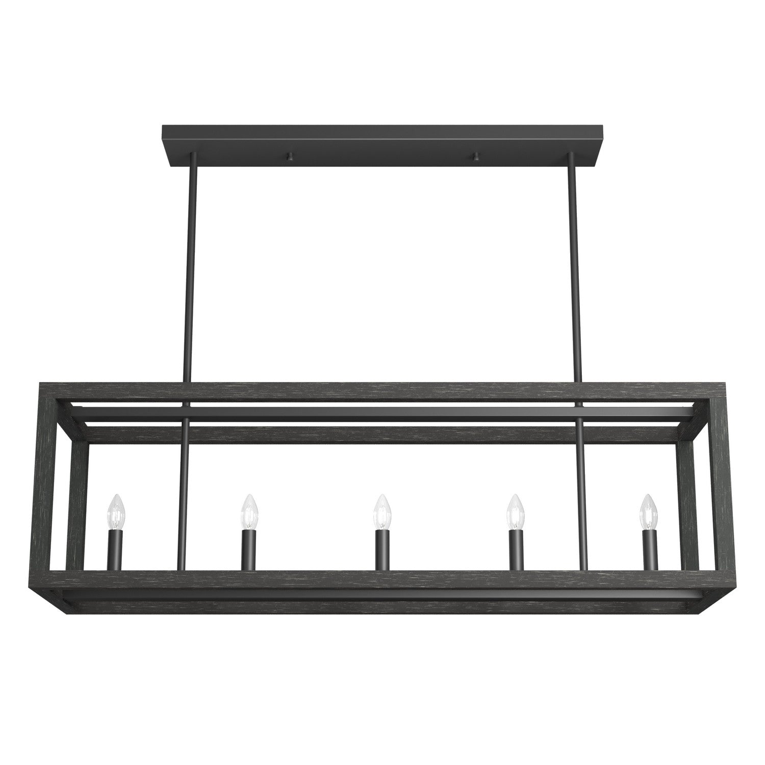 Hunter - 19090 - Five Light Chandelier - Squire Manor - Matte Black