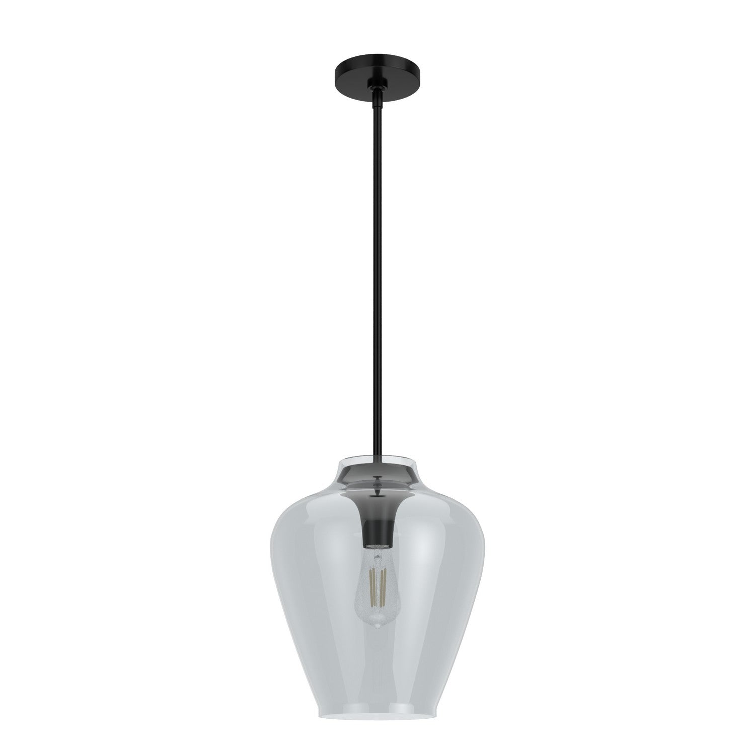 Hunter - 19111 - One Light Pendant - Vidria - Matte Black