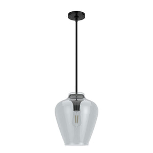 Hunter - 19111 - One Light Pendant - Vidria - Matte Black