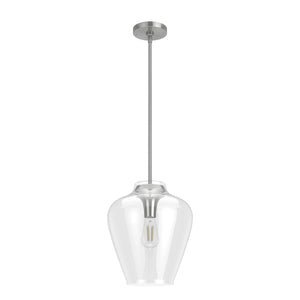 Hunter - 19112 - One Light Pendant - Vidria - Brushed Nickel