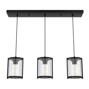 Hunter - 19137 - Three Light Pendant - Astwood - Matte Black