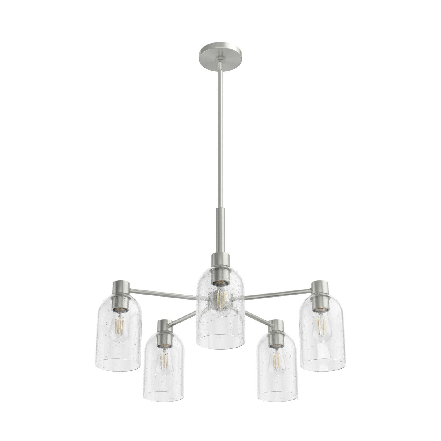 Hunter - 19197 - Five Light Chandelier - Lochemeade - Brushed Nickel