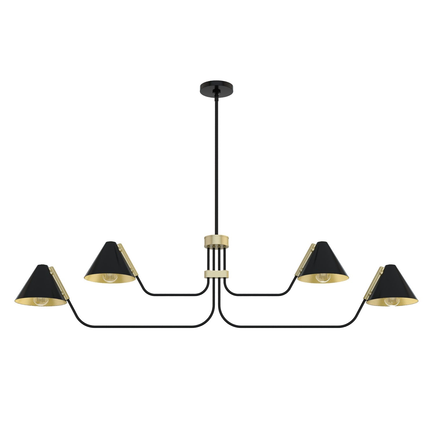 Hunter - 19206 - Four Light Chandelier - Grove Isle - Matte Black