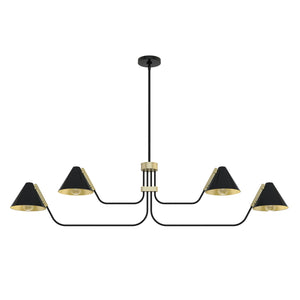 Hunter - 19206 - Four Light Chandelier - Grove Isle - Matte Black
