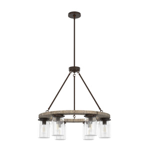 Hunter - 19210 - Six Light Chandelier - Devon Park - Onyx Bengal