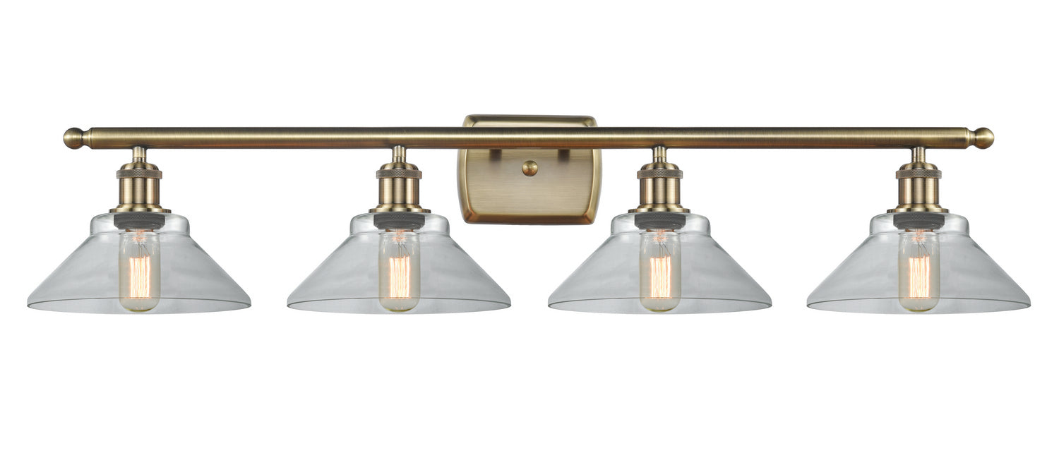 Innovations - 516-4W-AB-G132 - Four Light Bath Vanity - Ballston - Antique Brass