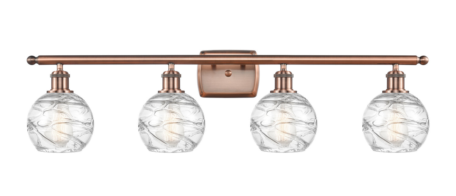 Innovations - 516-4W-AC-G1213-6 - Four Light Bath Vanity - Ballston - Antique Copper