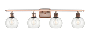 Innovations - 516-4W-AC-G122-6 - Four Light Bath Vanity - Ballston - Antique Copper