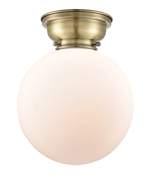 Innovations - 623-1F-AB-G201-10 - One Light Flush Mount - Franklin Restoration - Antique Brass