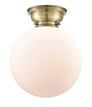 Innovations - 623-1F-AB-G201-12 - One Light Flush Mount - Franklin Restoration - Antique Brass