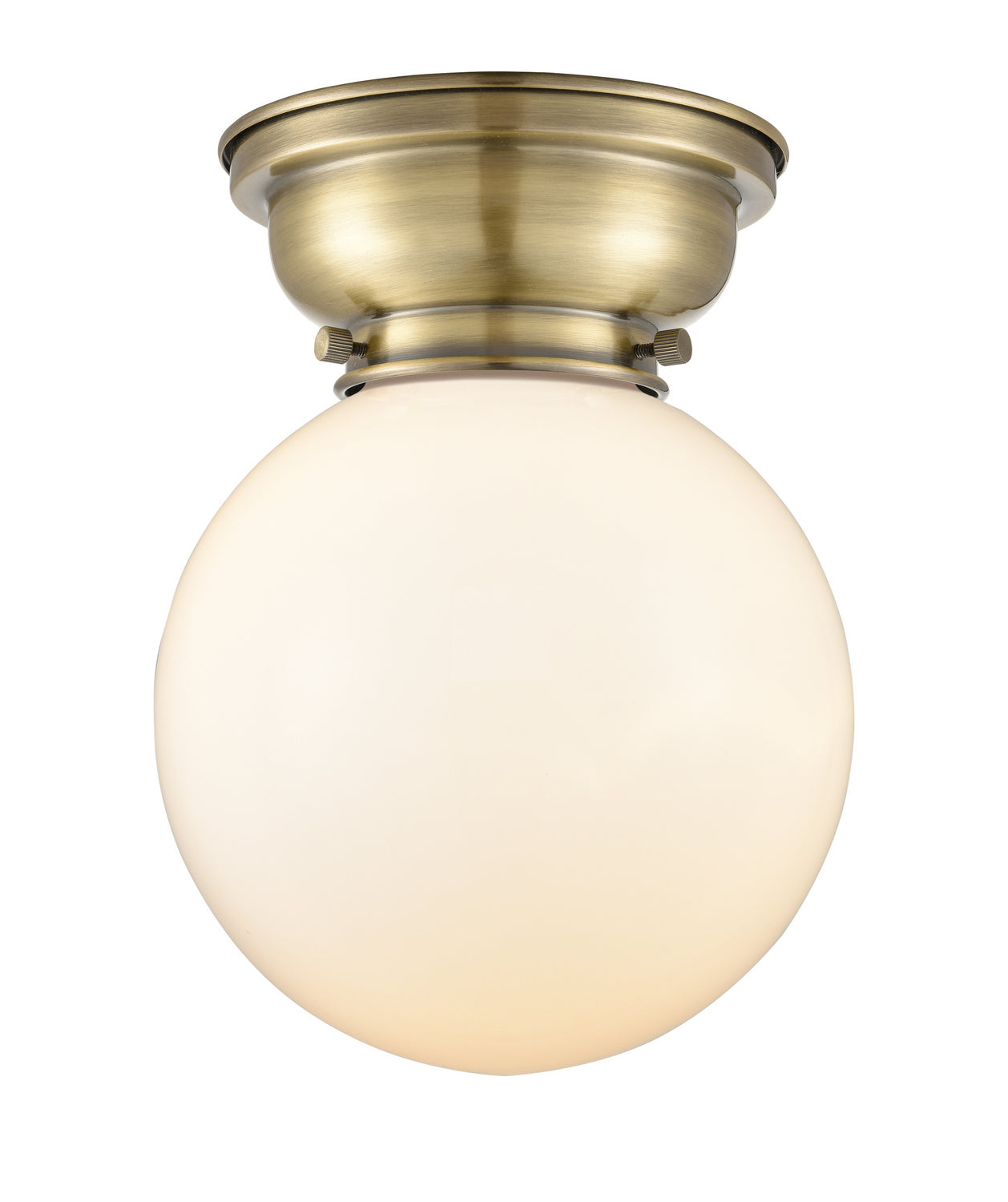 Innovations - 623-1F-AB-G201-8 - One Light Flush Mount - Franklin Restoration - Antique Brass