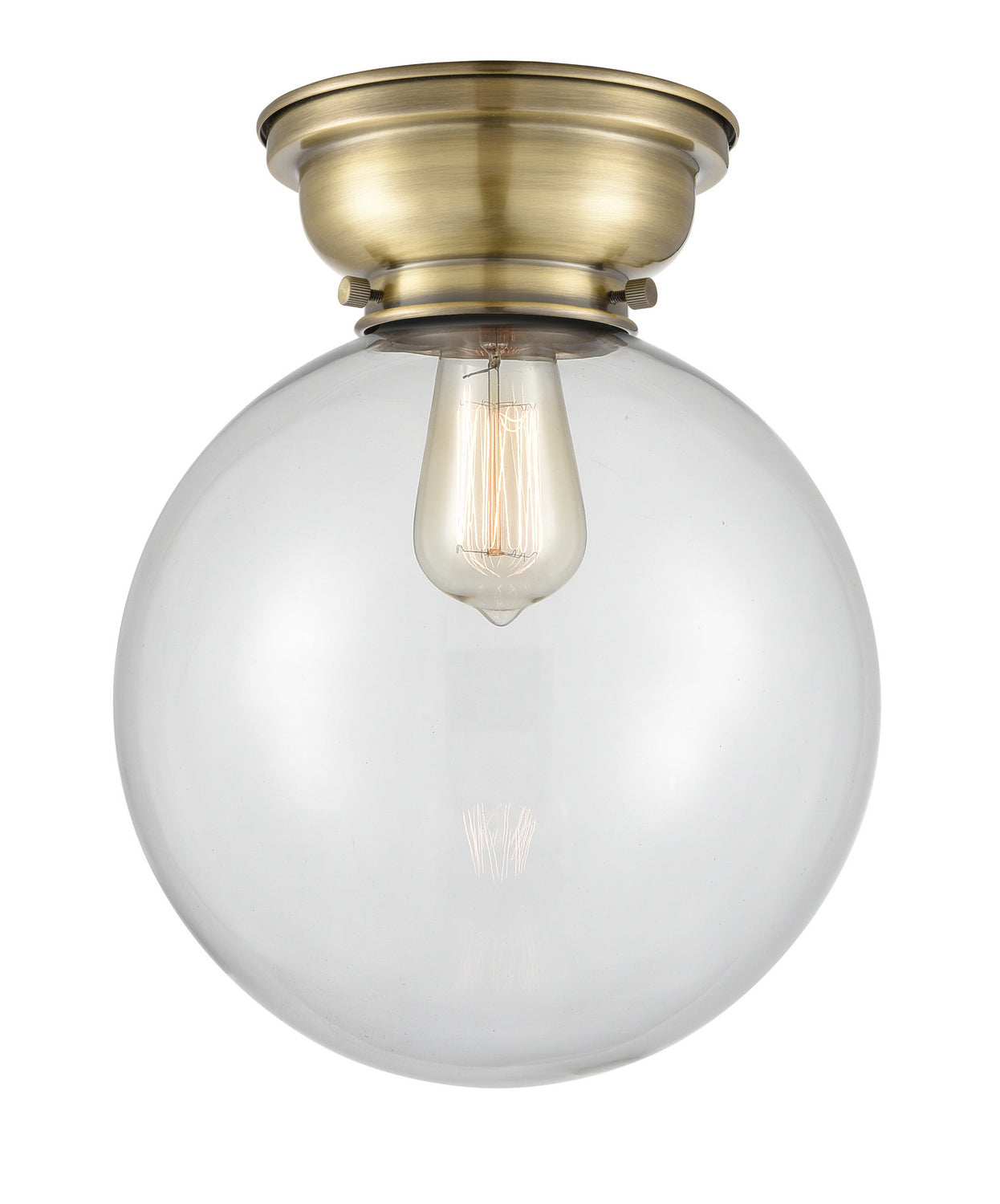 Innovations - 623-1F-AB-G202-10 - One Light Flush Mount - Franklin Restoration - Antique Brass