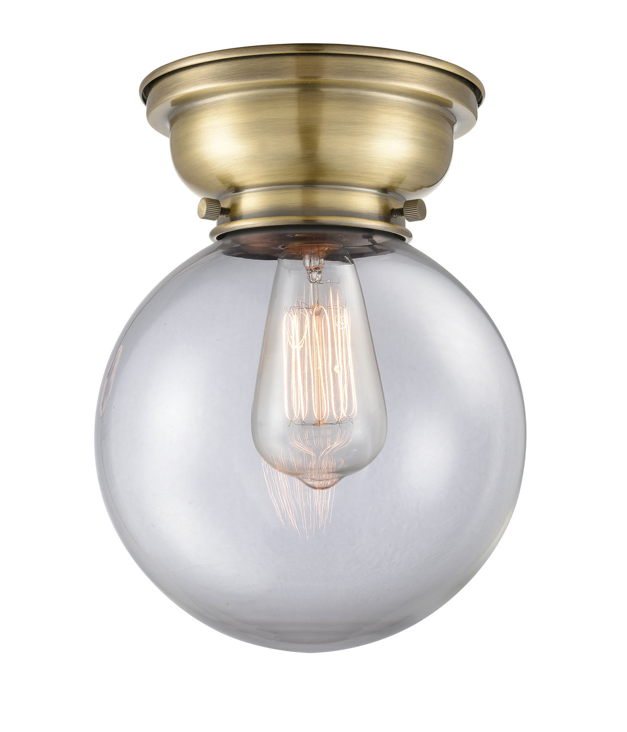 Innovations - 623-1F-AB-G202-8 - One Light Flush Mount - Franklin Restoration - Antique Brass