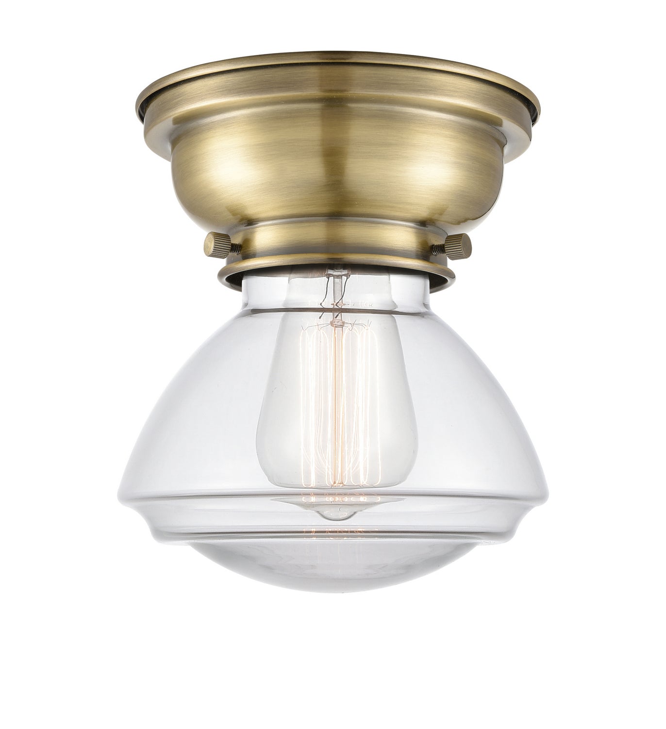 Innovations - 623-1F-AB-G322 - One Light Flush Mount - Franklin Restoration - Antique Brass