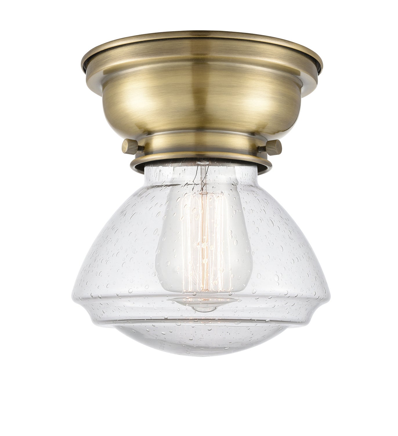 Innovations - 623-1F-AB-G324 - One Light Flush Mount - Franklin Restoration - Antique Brass